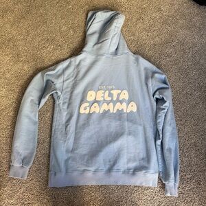 Delta Gamma 100% Cotton Light Blue Hoodie